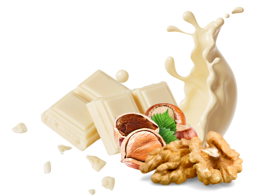 white chocolate and nuts